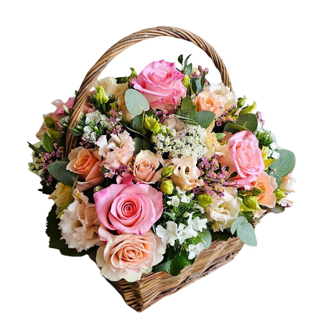 Blumenkorb Rosen jetzt bestellen