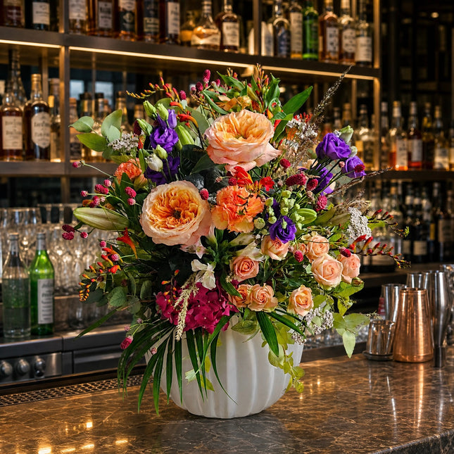 Apricot Blumenstrauss mit Rosen und saisonalen Blumen online bestellen in Zürich mit Lieferun