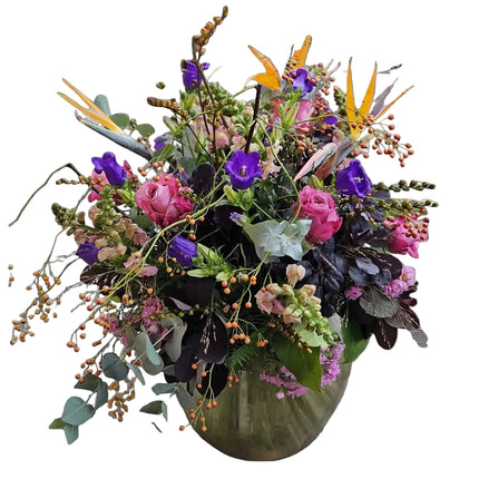 Bunter, wilder Herbstblumenstrauss mit saisonalen Blüten aus dem Blumenladen Zürich online bestellen