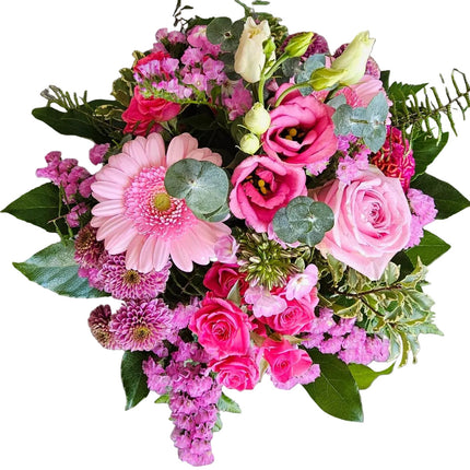 Rosa pink Blumenstrauss online bestellen frische Rosen Gerbera heute liefern