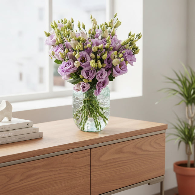 Monobouquet Lisianthus mit frischen Blüten online kaufen Zürich Blumenlieferung