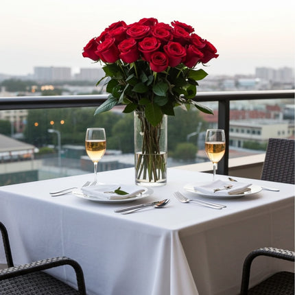 Blumenstrauss mit roten Rosen in Zürich online bestellen mit Lieferservice
