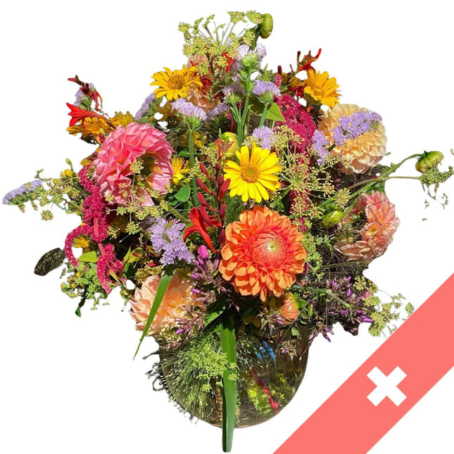 Swissy handgebundener Blumenstrauss aus 100 Prozent Schweizer Blumen