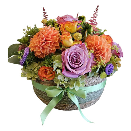 Blumenkorb Summer mit bunten saisonalen Sommerblüten