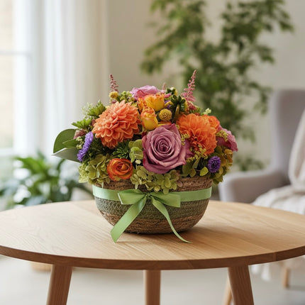 Blumenkorb Summer mit bunten saisonalen Sommerblüten