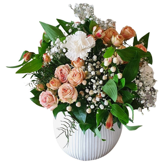 Blütenglück Blumenstrauss mit saisonalen Blumen in warmen Herbstfarben