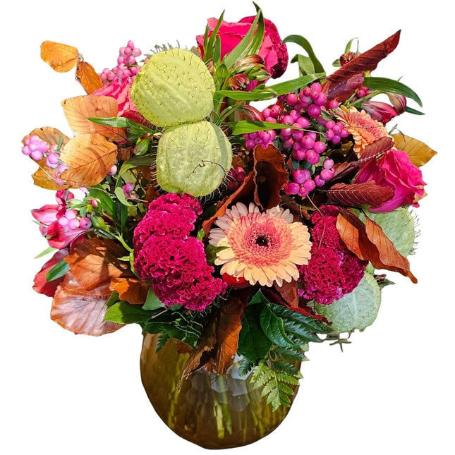 Autumn Bouquet Blumenstrauss mit saisonalen Herbstblumen in warmen Farben