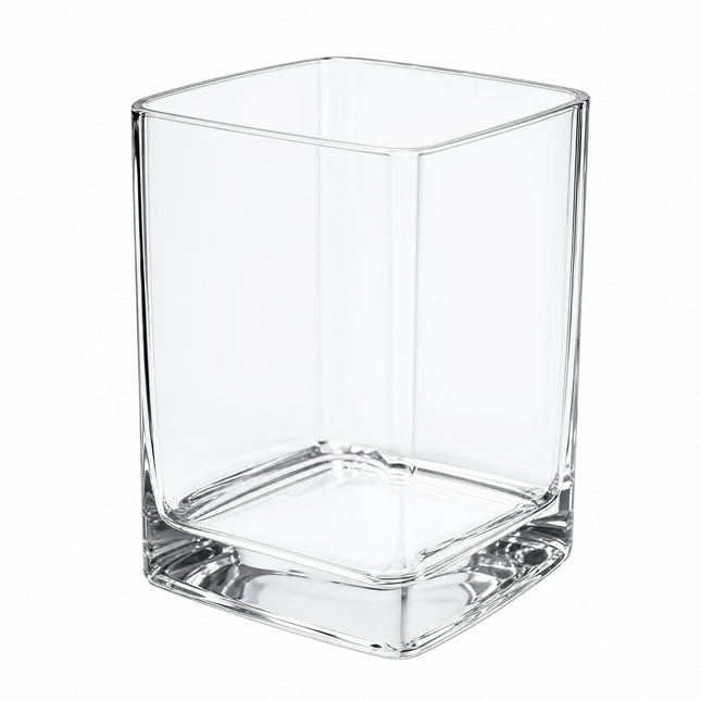 Transparente Glasvase 19 × 14 × 14 cm für frische Blumen