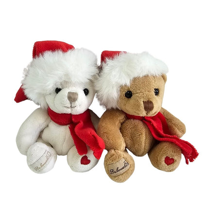 Süsser Teddy Schlüsselanhänger mit Weihnachtsmütze zu Weihnachten schenken
