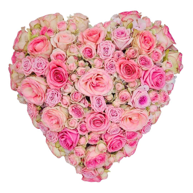 Blumenherz aus Esperance Rosen handarrangiert vom Blumenladen Zürich veschicken